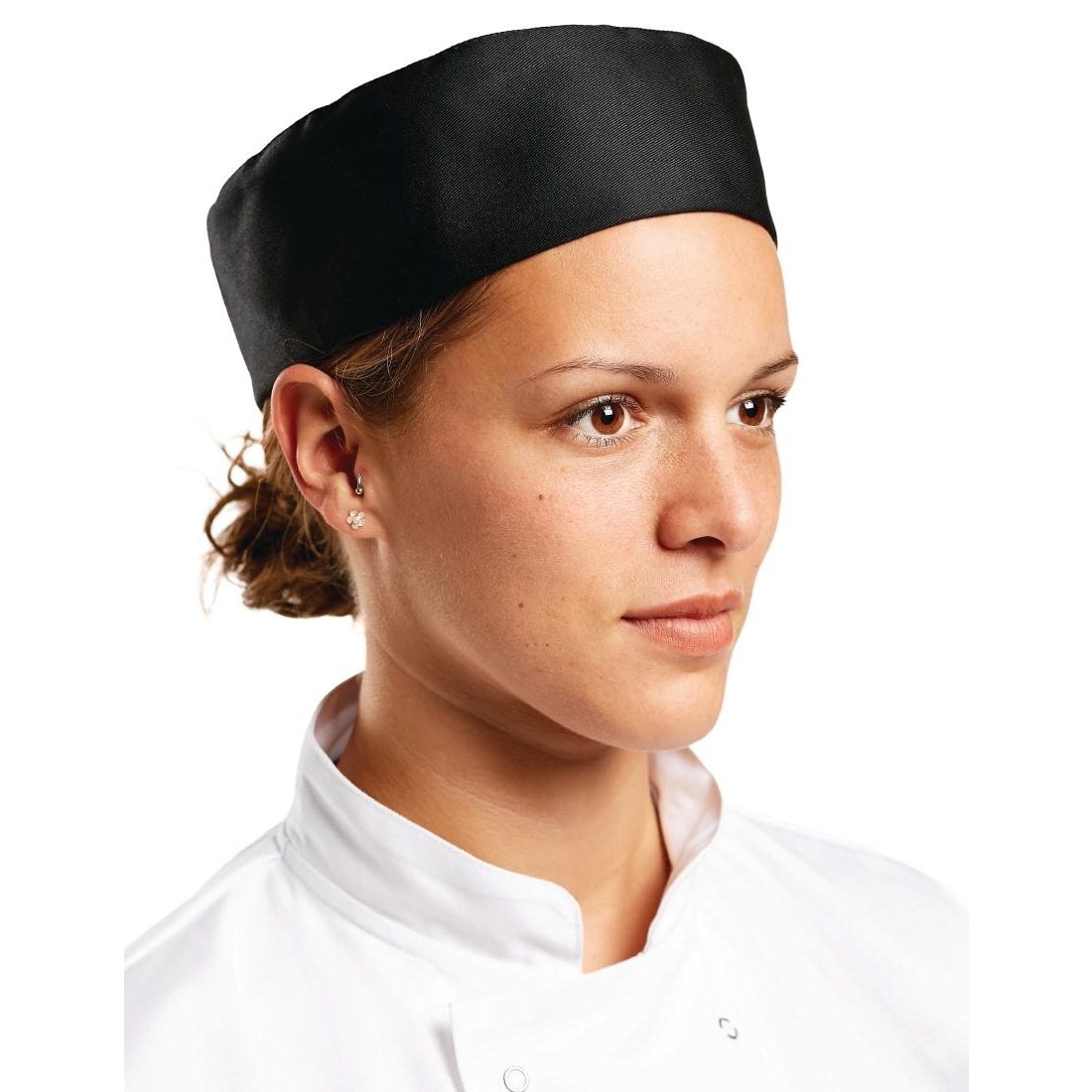 Whites Chef Skull Cap Polycotton Black - S