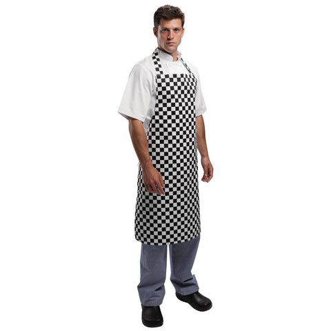 Whites Bib Apron Black and White Check