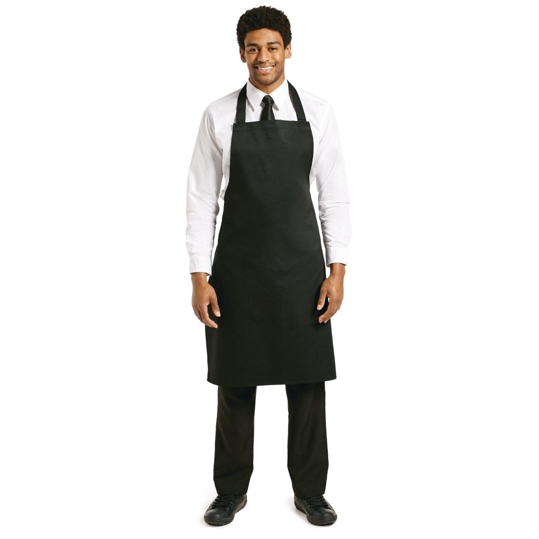 Whites Bib Apron Polycotton Black