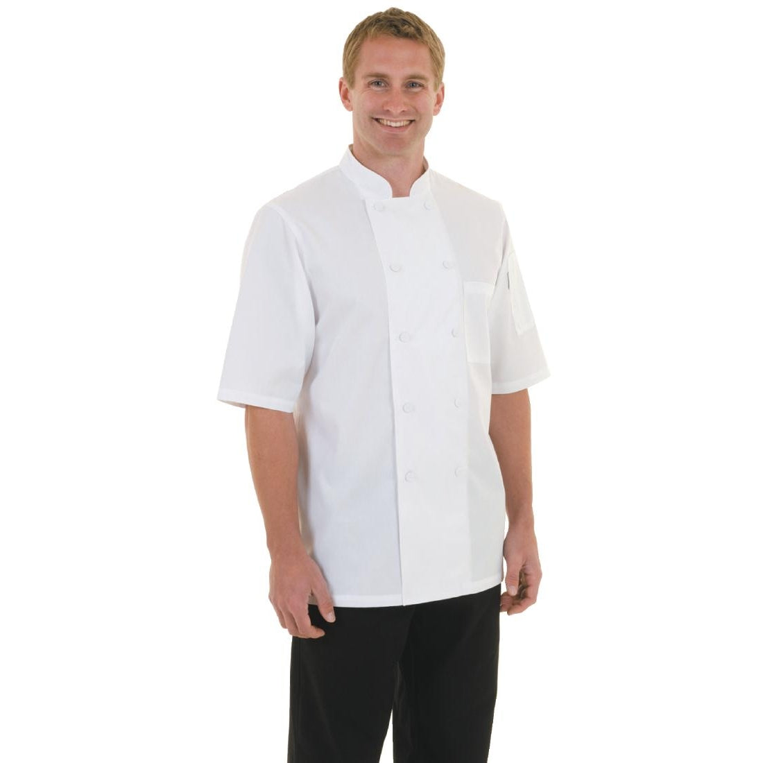 Chefs Works Montreal Cool Vent Unisex Short Sleeve Chefs Jacket White XL