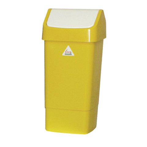 SYR Polypropylene Swing Bin Yellow 50Ltr