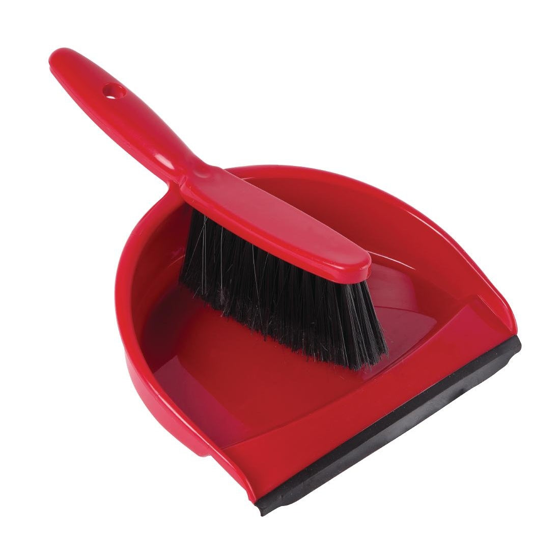 Jantex Soft Dustpan and Brush Set Red