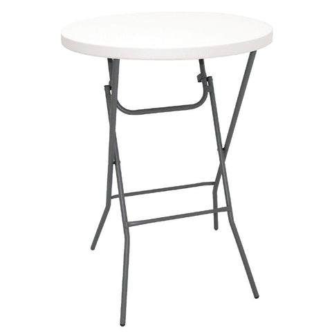 Bolero Round Poseur Folding Table White 800mm (Single)