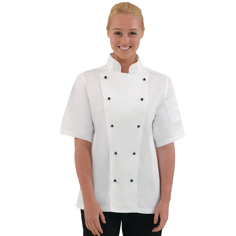 Whites Chicago Unisex Chefs Jacket Short Sleeve White L