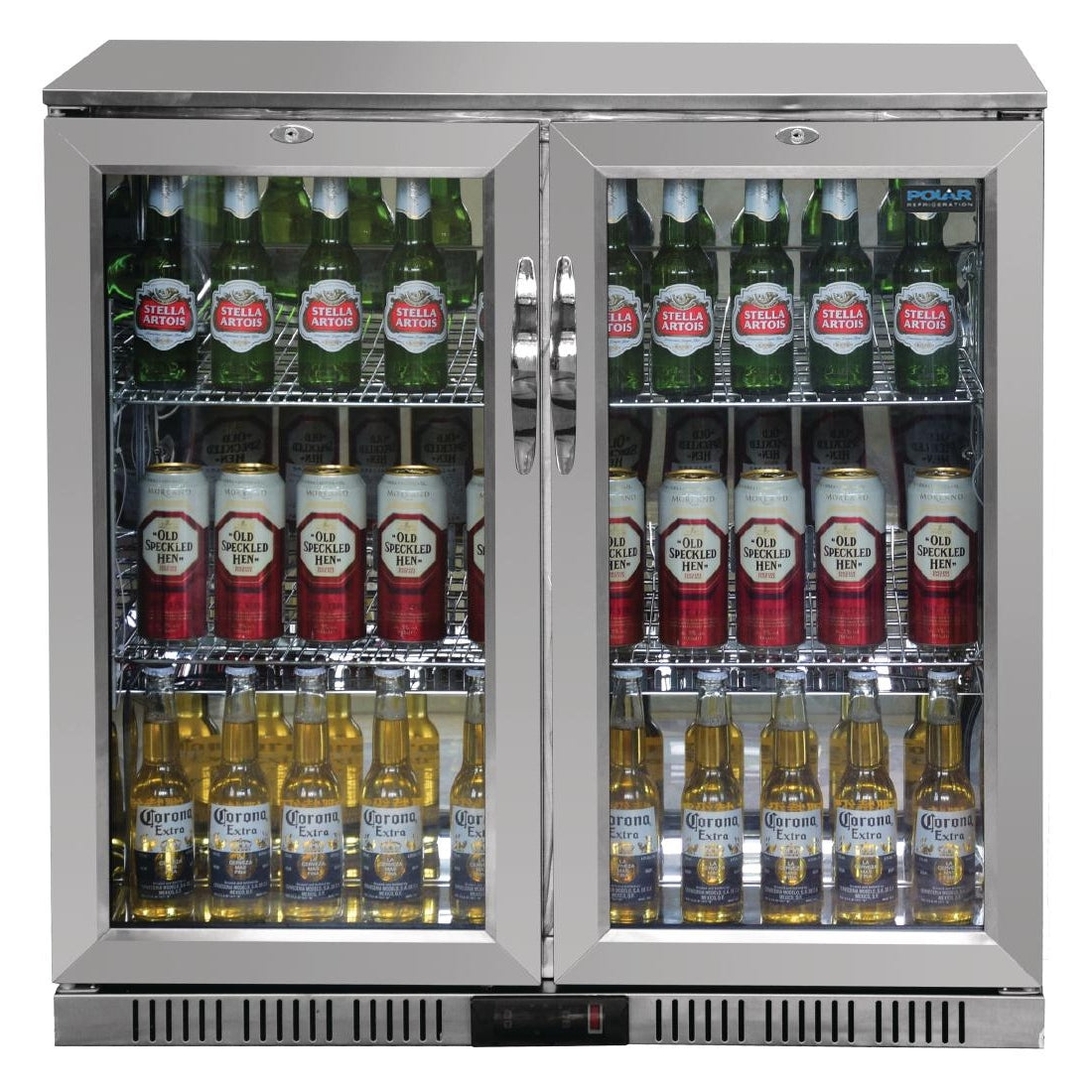 Polar G-Series Back Bar Cooler with Hinged Doors Stainless Steel 208Ltr