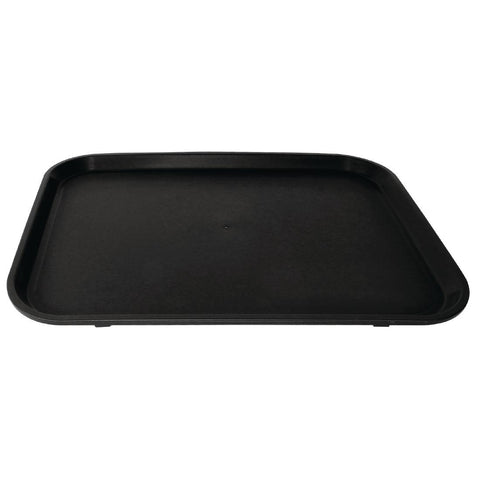 Olympia Kristallon Polypropylene Rectangular Non-Slip Tray Black 405mm