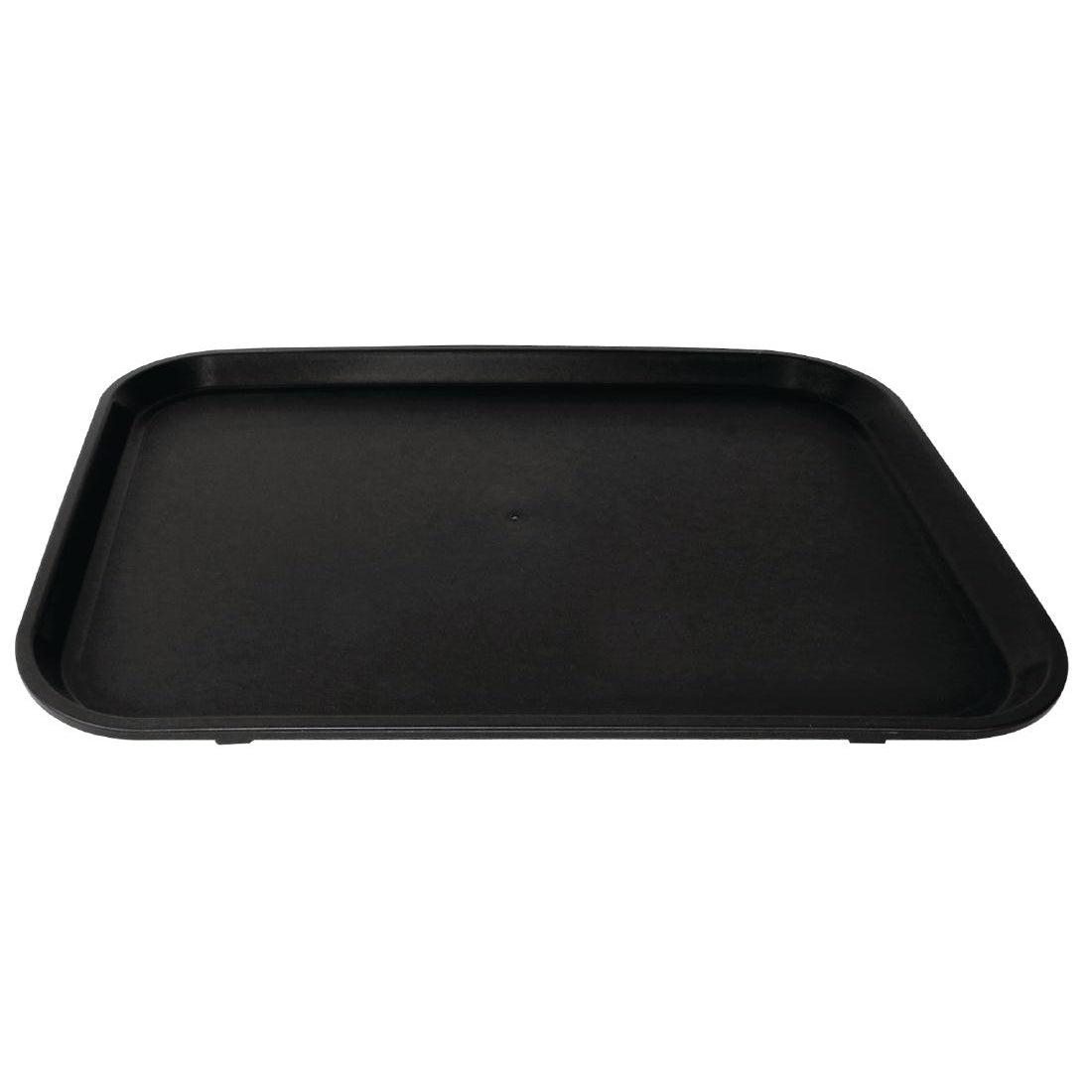 Olympia Kristallon Polypropylene Rectangular Non-Slip Tray Black 458mm