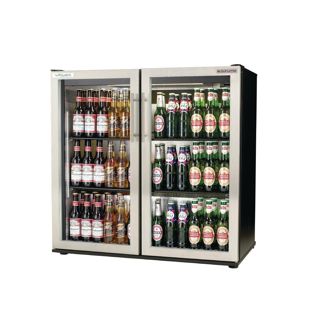 Autonumis EcoChill Double Hinged Door Maxi Back Bar Cooler St/St Door A21098