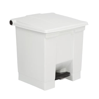 Rubbermaid Step On Pedal Bin White 30.5Ltr