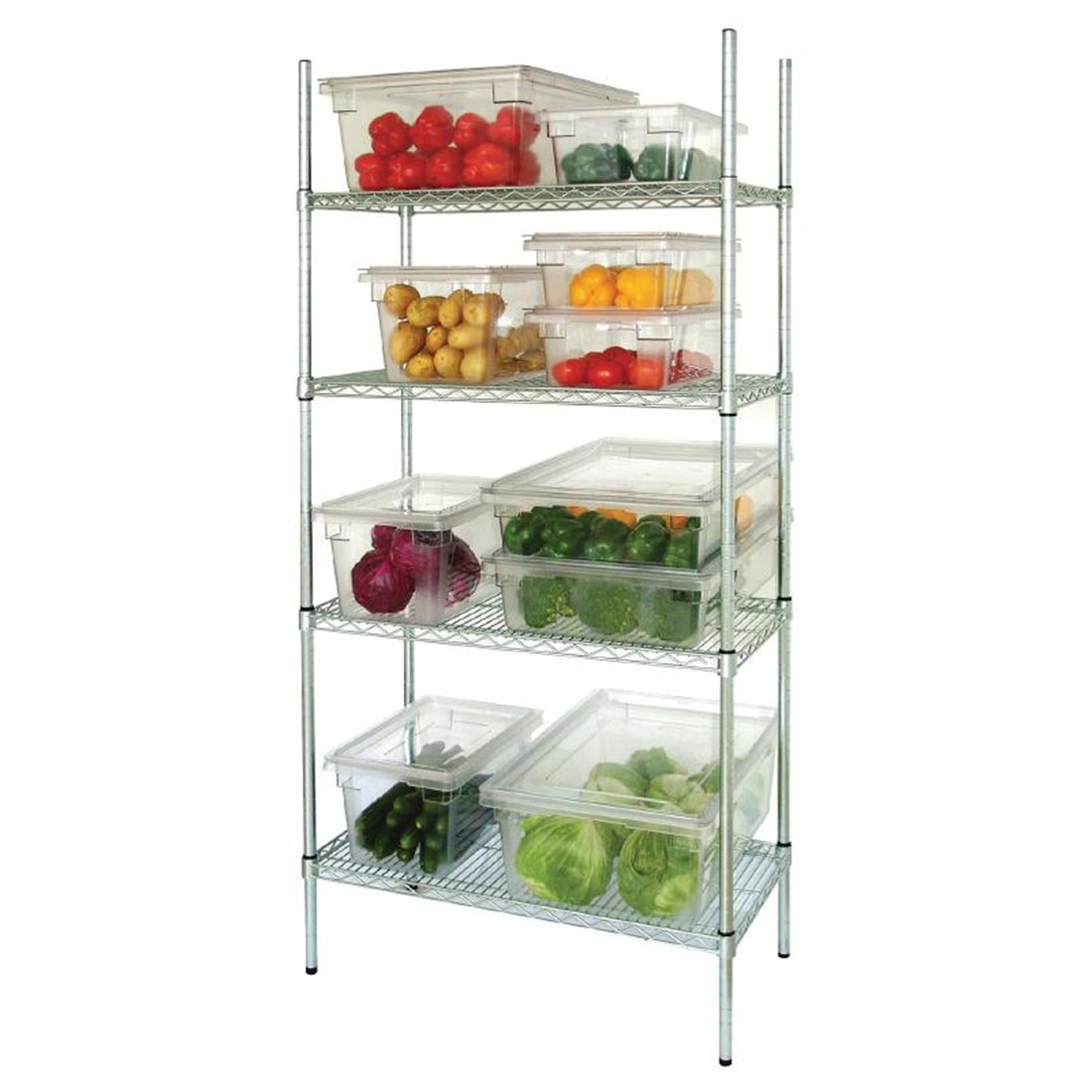 Vogue 4 Tier Wire Shelving Kit 1830x460mm