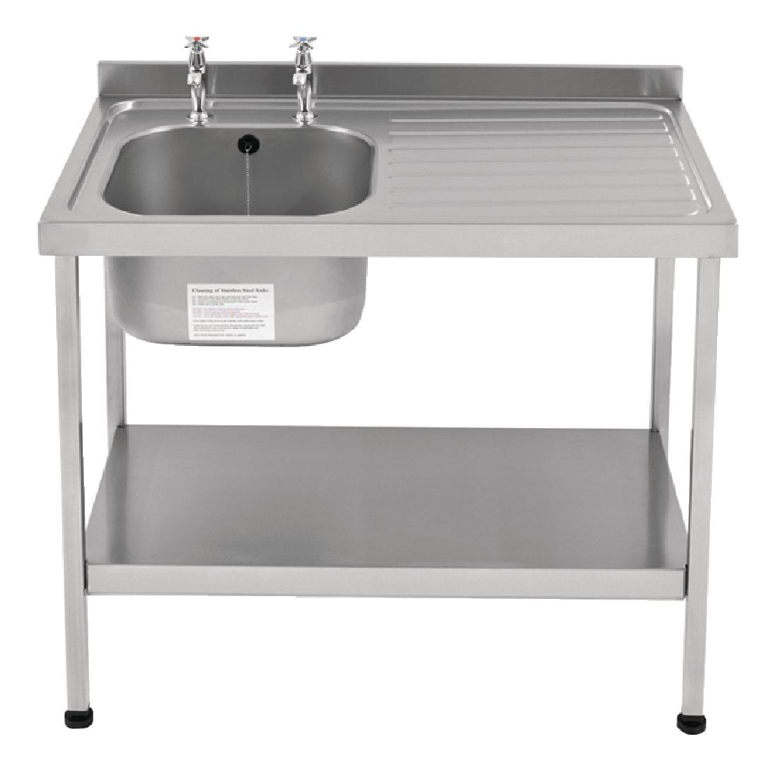 KWC DVS Self Assembly Stainless Steel Sink Right Hand Drainer 1000x600mm