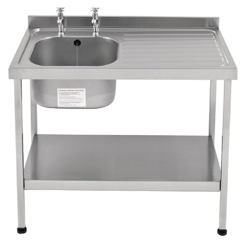 KWC DVS Self Assembly Stainless Steel Sink Right Hand Drainer 1200x600mm