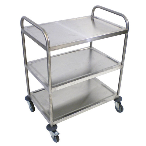 Craven Stainless Steel 3 Tier Clearing Trolley