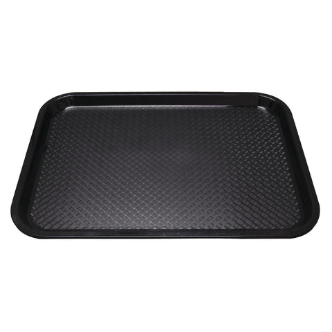 Olympia Kristallon Polypropylene Fast Food Tray Black Medium 415mm