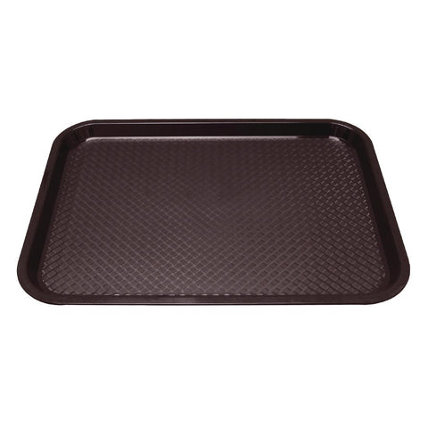 Olympia Kristallon Medium Polypropylene Fast Food Tray Brown 415mm