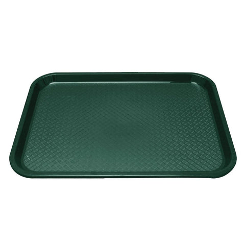 Olympia Kristallon Medium Polypropylene Fast Food Tray Green 415mm