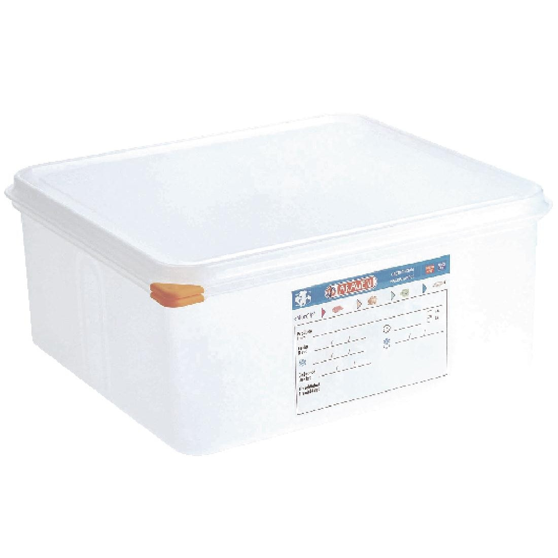 Araven Polypropylene 2/3 Gastronorm Food Storage Container 13.5Ltr (Pack of 4)