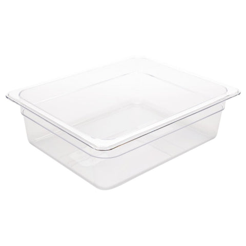 Vogue Polycarbonate 1/2 Gastronorm Container 100mm Clear