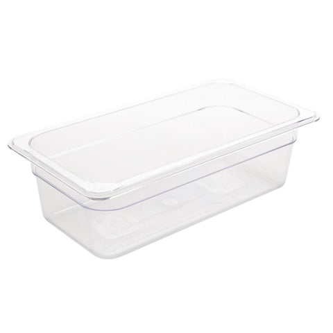 Vogue Polycarbonate 1/3 Gastronorm Container 100mm Clear