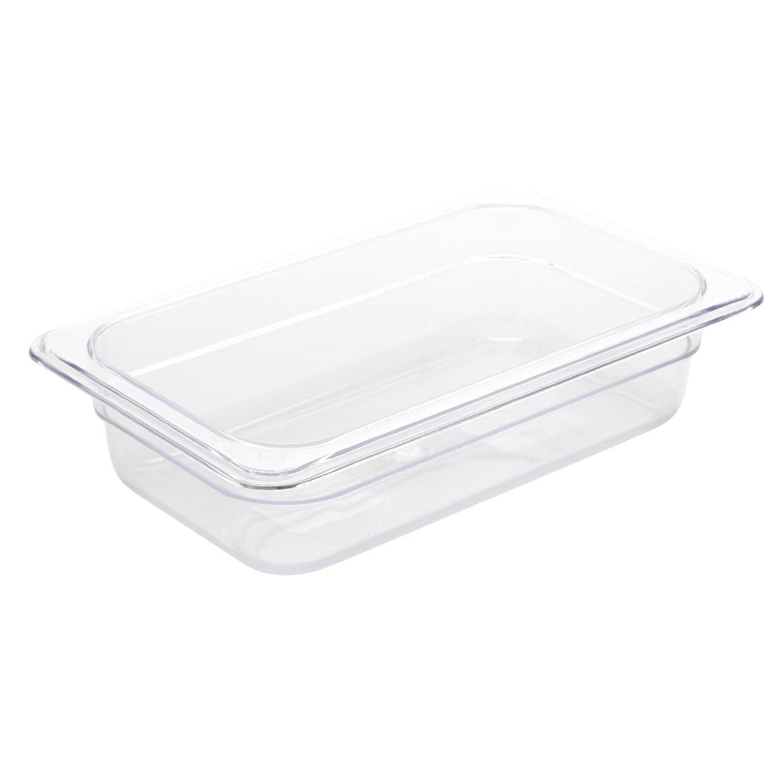 Vogue Polycarbonate 1/4 Gastronorm Container 65mm Clear