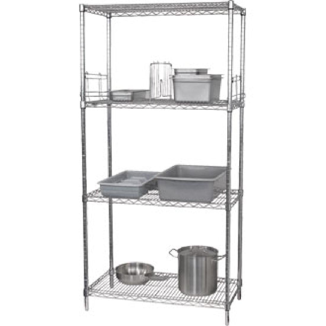 Vogue 4 Tier Wire Shelving Kit 1220x610mm