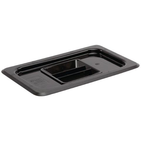 Vogue Polycarbonate 1/4 Gastronorm Lid Black