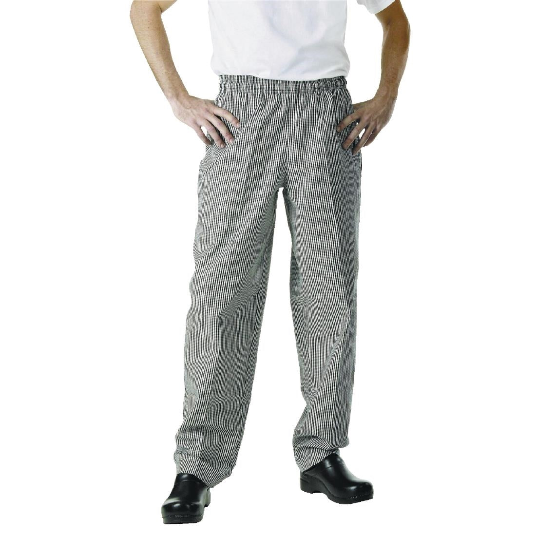 Chef Works Essential Baggy Pants Small Black Check 4XL