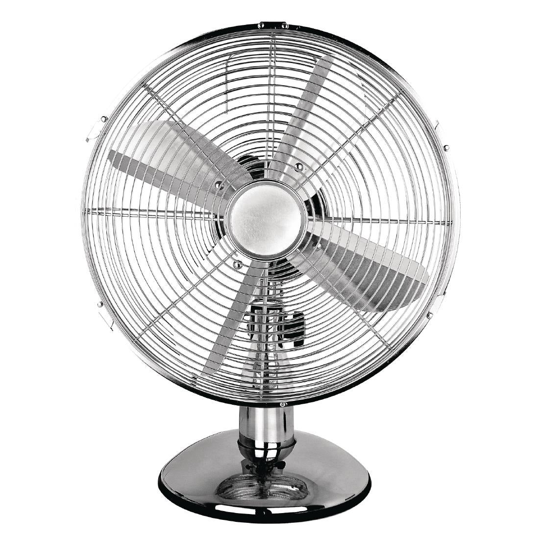 Status 12" Oscillating Chrome Desktop Fan