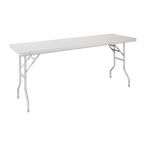 Vogue Stainless Steel Folding Work Table 1830x610x780