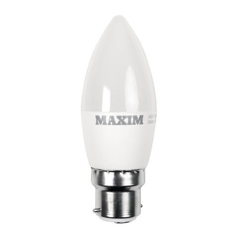 Maxim LED Candle Bayonet Cap Warm White 6W (Pack of 10)