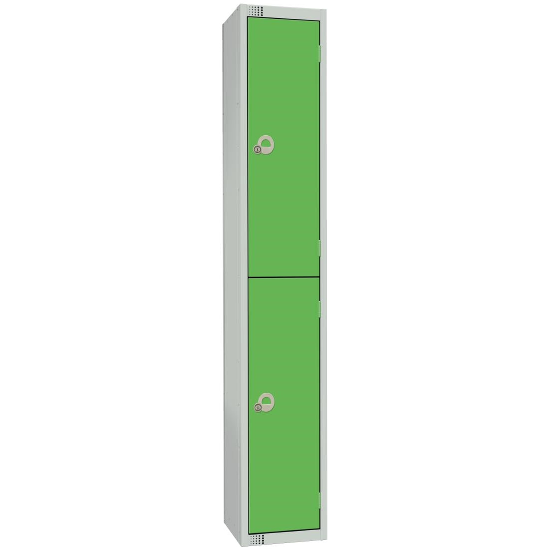 Elite Double Door Manual Combination Locker Locker Green with Sloping Top