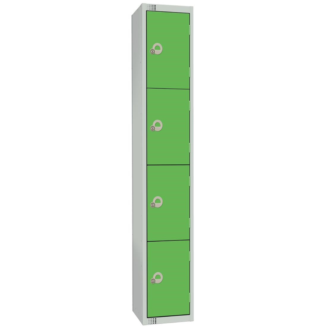 Elite Four Door Manual Combination Locker Locker Green with Sloping Top